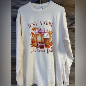 Comfort Colors Cream Graphic Long Sleeve Tee